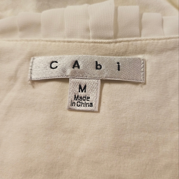 CAbi Ruched Pleat Ruffle Top - Picture 6 of 7